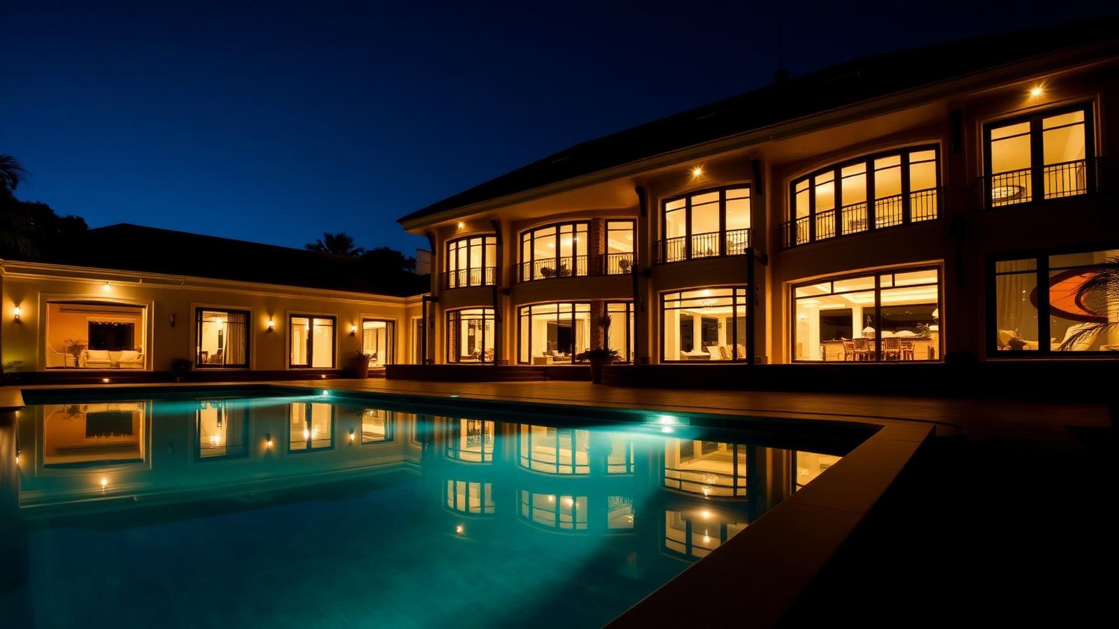 Biệt thự BK Villa lên đèn về đêm